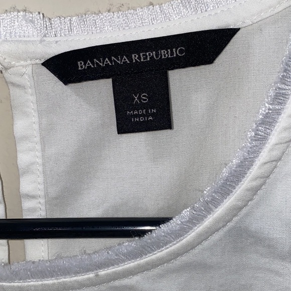 Jcrew white tank with frayed hem details - size XS - Picture 3 of 3